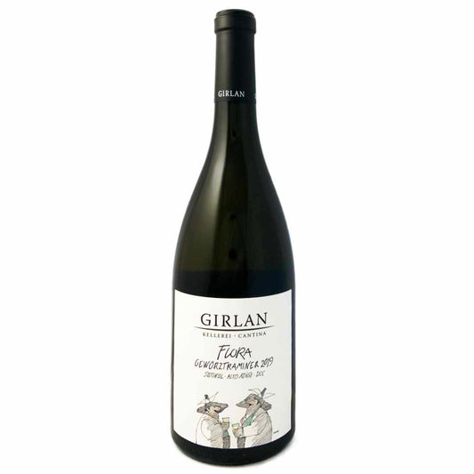 Girlan. Gewurztraminer 'Flora' Sudtirol Alto Adige Italian white wine 2019 vintage aromatic, full bodied not quite dry wine
