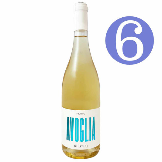 Giustini's Fiano 'Avoglia' italian white wine from Puglia 6 bottle case