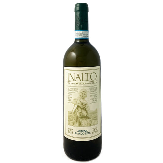 Inalto Bianco 2018 a medium bodied Abruzzo dry white wine made biodynamically from Pecorino and Trebbiano