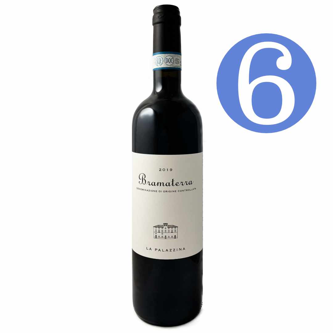 La Palazzina Bramaterra 2019 6 bottle box imported by Bat and Bottle medium to full bodied Nebbiolo from the Alto Piemonte in northwest Italy