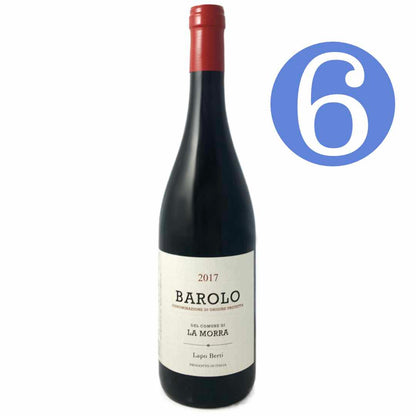 Lapo Berti Barolo del comune la Morra 2017 a full bodied Nebbiolo from the Langhe hills in Piemonte 6 bottle case