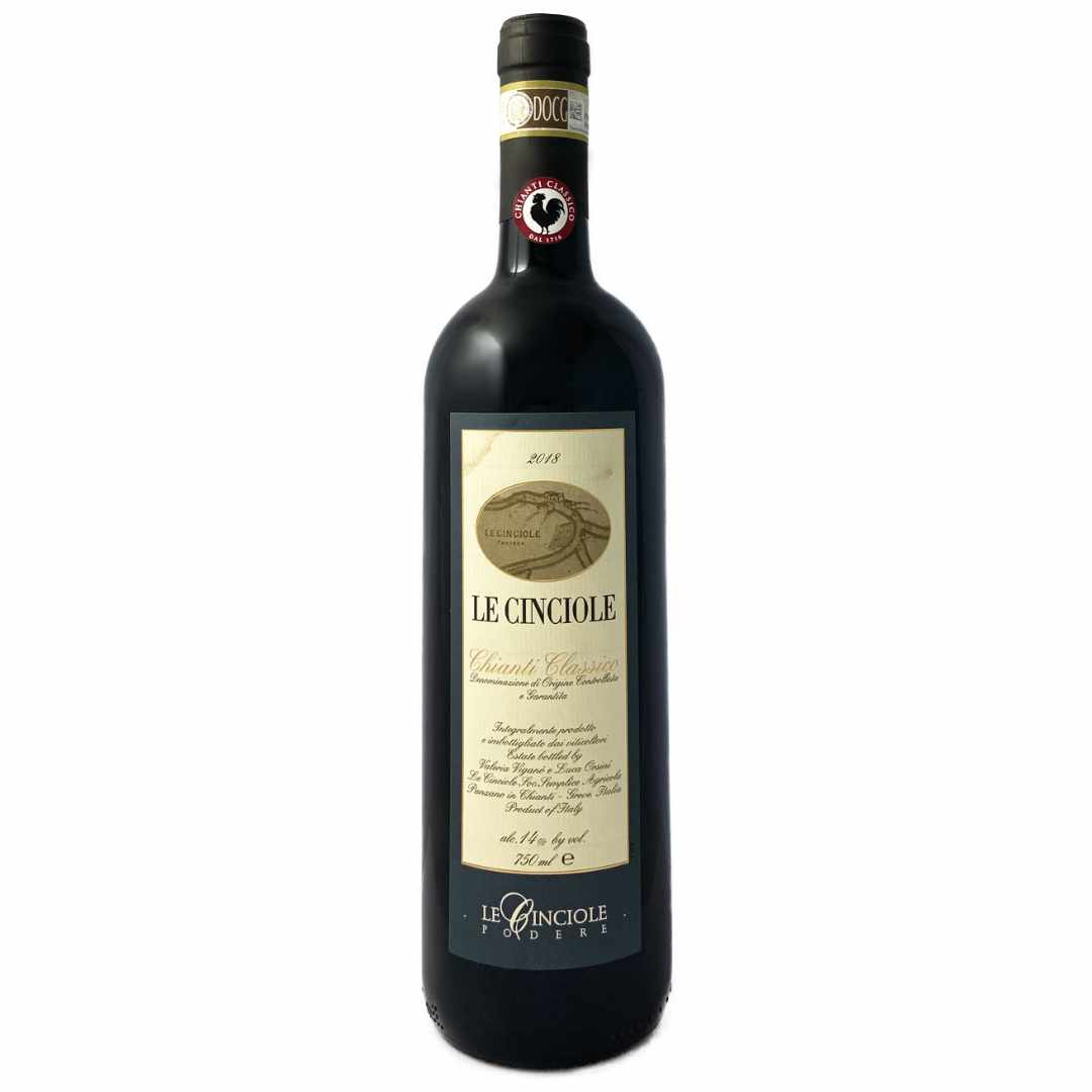 Le Cinciole Chianti Classico 2018 high altitude biodynamic sangiovese from Tuscany, a medium bodied dry red Italian wine imported by Bat and Bottle