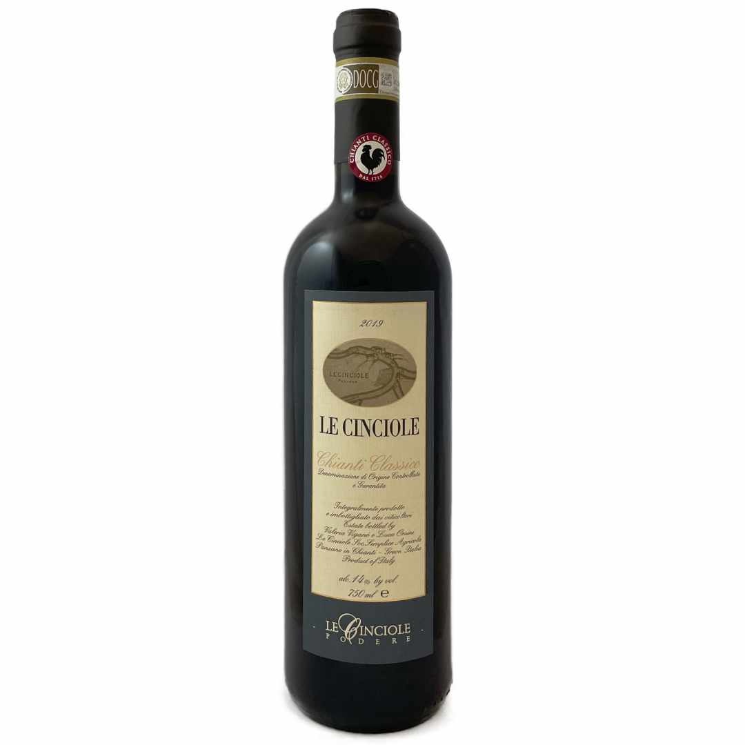 Le Cinciole Chianti Classico 2019 high altitude biodynamic sangiovese from Tuscany, a medium bodied dry red Italian wine imported by Bat and Bottle
