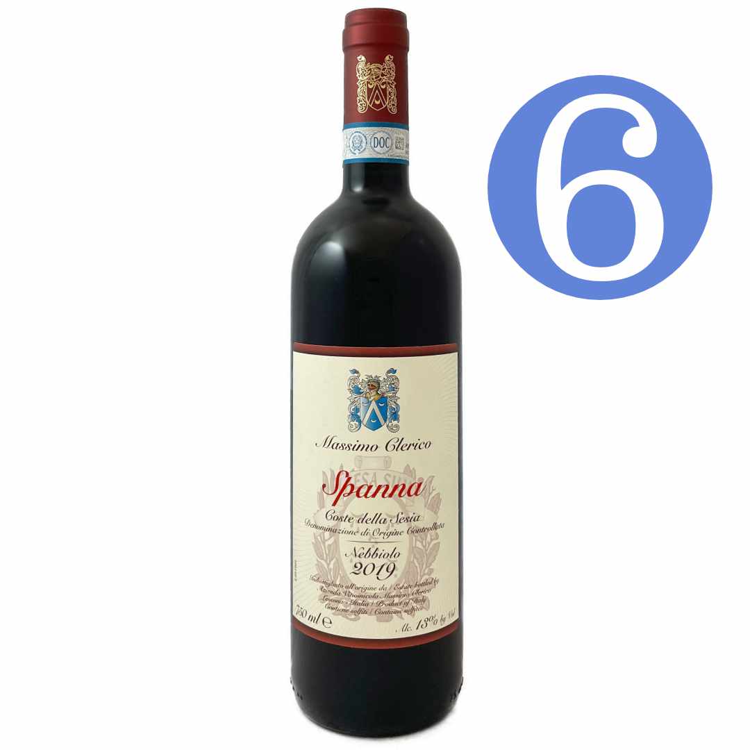 Massimo Clerico's Spanna Coste della Sesia Nebbiolo from Lessona 6 bottle six imported by Bat and Bottle