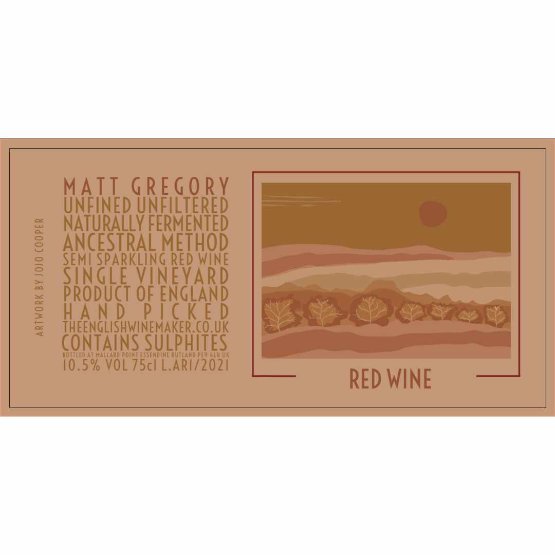 Matt Gregory Red Wine Pinot Noir and Pinot Gris 2021  Leicestershire English Red Wine