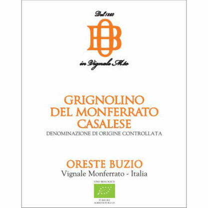 Oreste Buzio Grignolino del Monferrato Casalese a light to medium bodied red wine from Piemonte organically grown very rare artisan producer