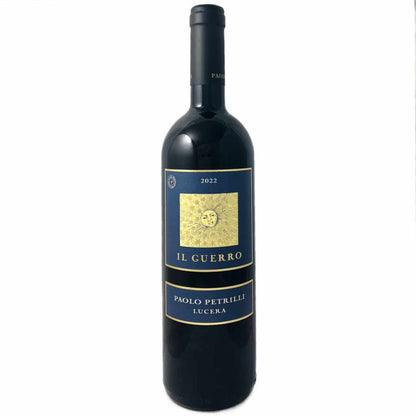 Paolo Petrilli Il Guerro 2022 pure barrel aged Nero di Troia from Daunia Puglia, full bodied Italian red wine. Imported by Bat and Bottle