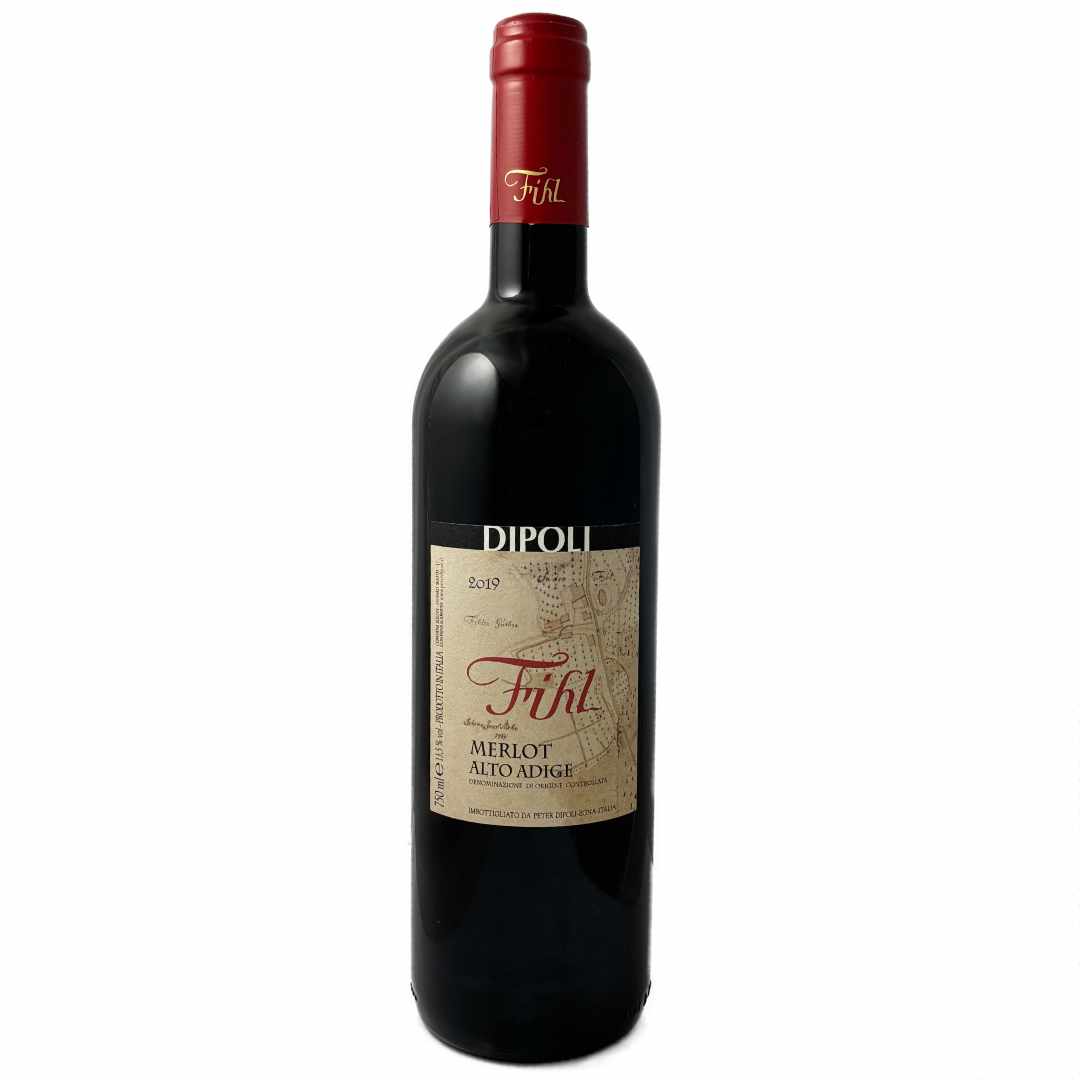 Peter Dipoli Fihl 2019 Merlot medium bodiedItalian red wine from the Sudtirol also called the Alto Adige a high altitude immaculate Merlot