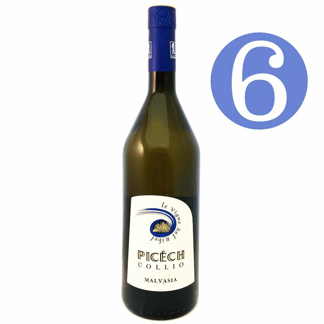 Picech. Malvasia Istriana medium bodied dry white from the Collio in the Friuli, Italy 6 bottle case offer