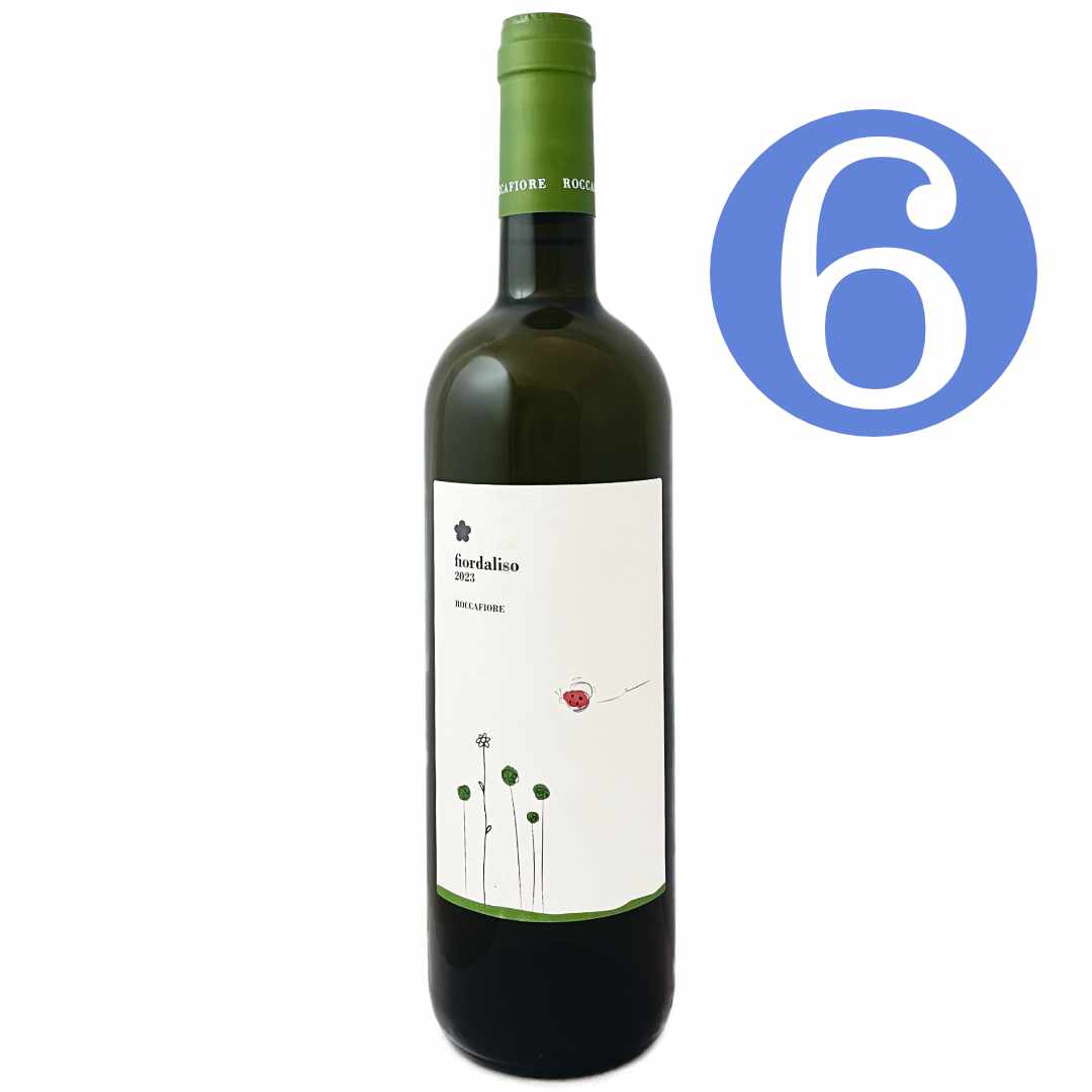 Roccafiore Fiordaliso 2023 Grechetto di Todi from Umbria a dry white Italian wine imported by Bat and Bottle 6 bottle case offer