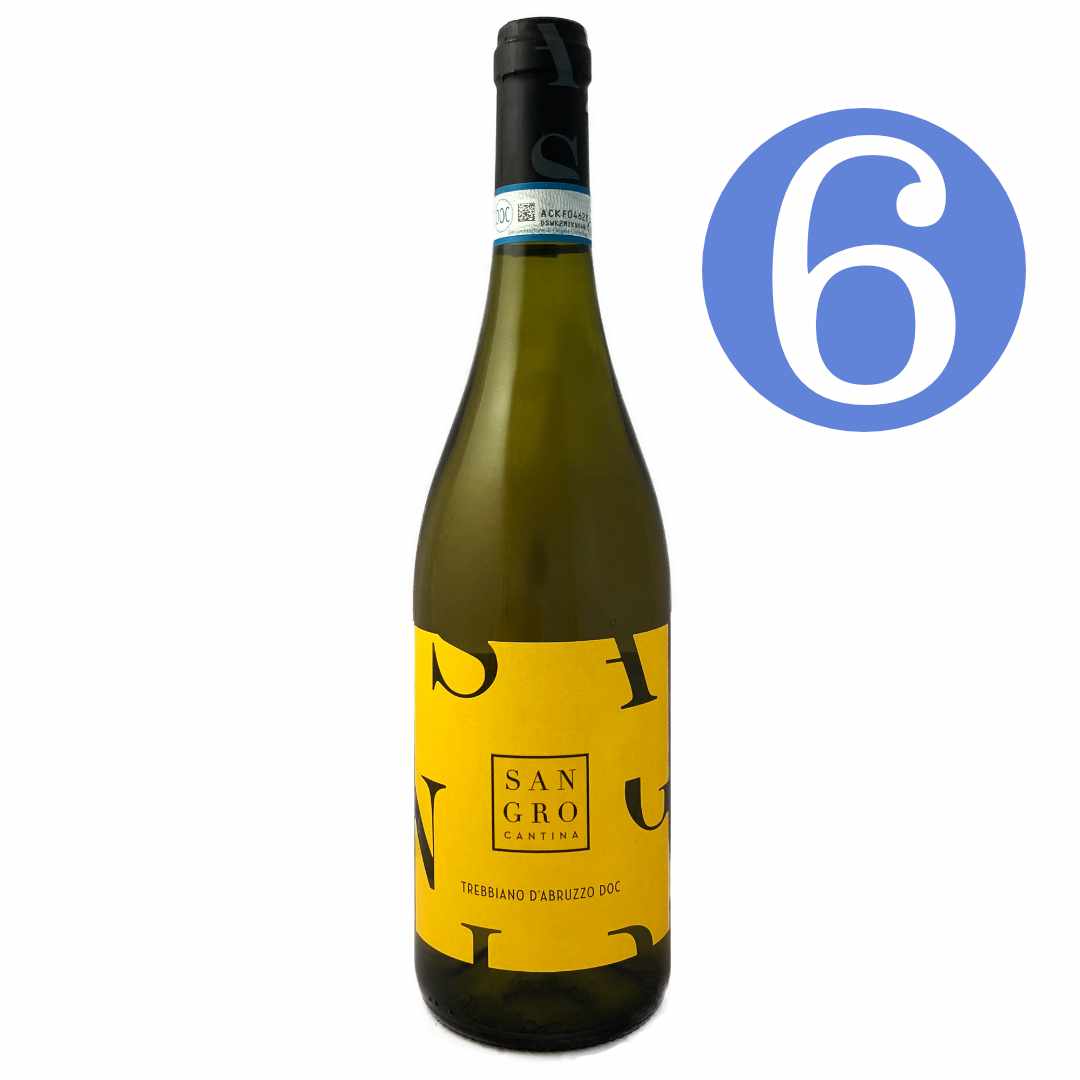 Bat and Bottle has an offer price on 6 bottles of Sangro Trebbiano, a delicious light fresh dry italian white wine from the Abruzzo