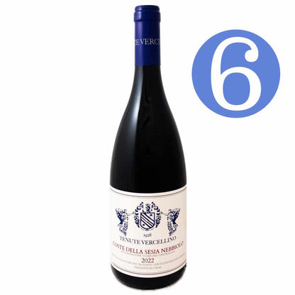 Tenute Vercellino Coste Della Sesia Nebbiolo 2022 6 bottle case imported by Bat and Bottle