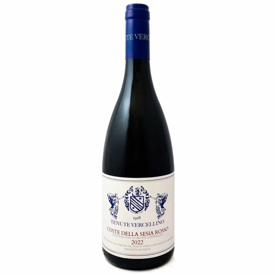 Tenute Vercellino Coste della Sesia Rosso 2022 a Nebbolo based Alto Piemonte wine with Croatina Barbera and Uva Rara medium bodied red Italian wine artisan production grown on sandy soils volcanic rock