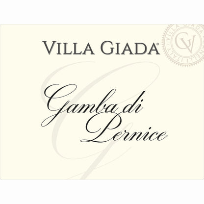 Villa Giada Gamba di Pernice 2020 Rare autoctinous grape type from Piemonte, Italy. 2025 updated label