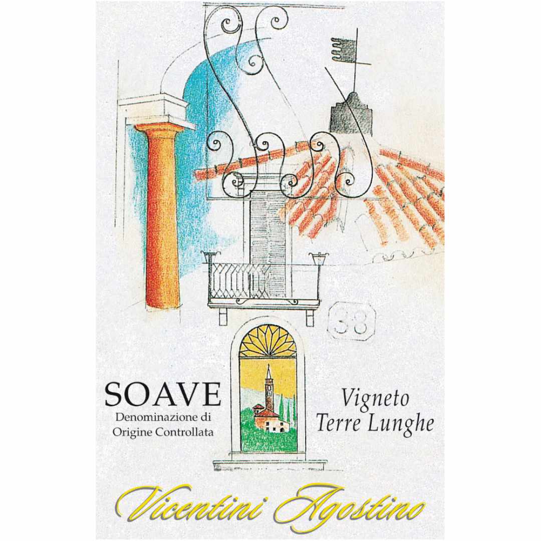 Agostino Vicentini Soave Terrelunghe Veneto Garganega Wine Label