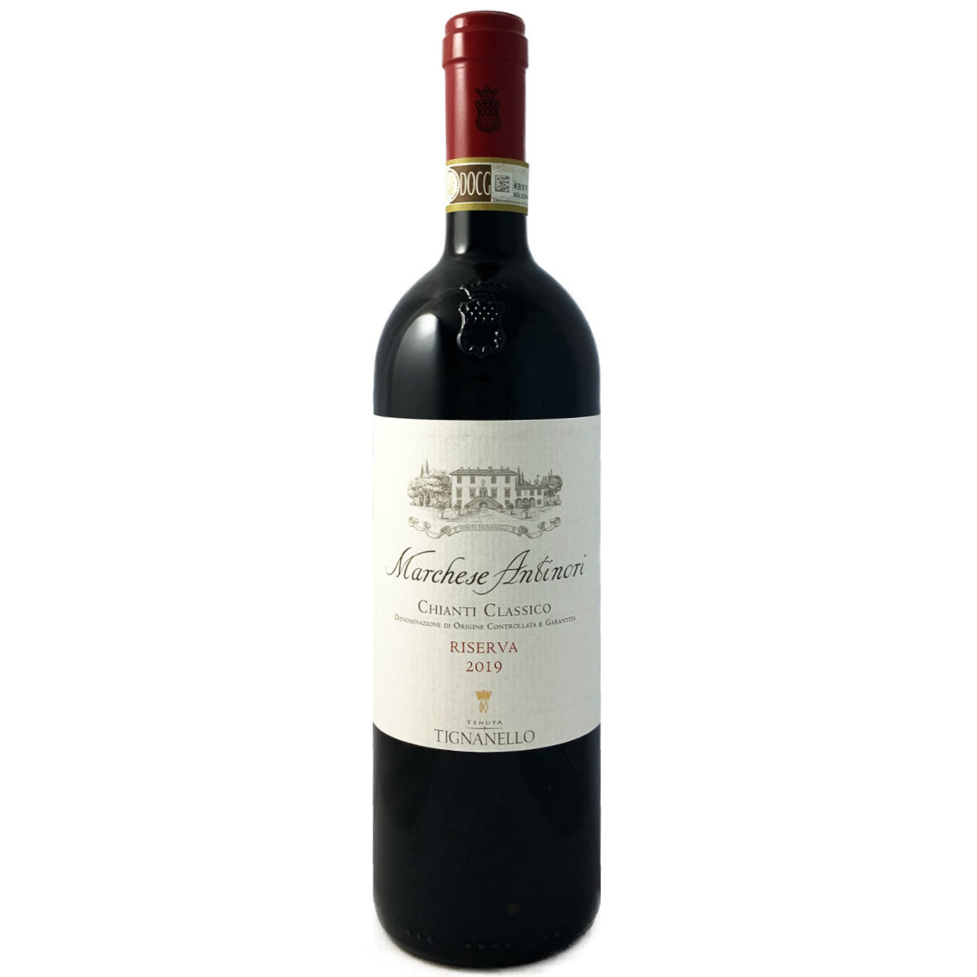 Marchese Antinori. Tenuta Tignanello Chianti Classico Riserva 2019 medium bodied dry Italian red wine made from Sangiovese