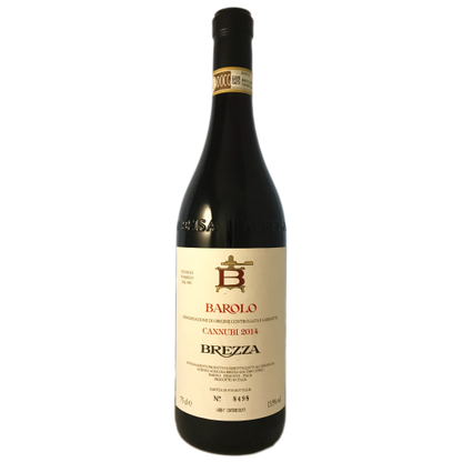Brezza. Barolo 'Cannubi' 2014 bottle 8498. Italian medium to full bodied red wine