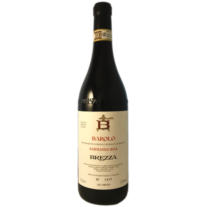 Brezza. Barolo 'Sarmassa' 2014 Full bodied Italian red wine from Nebbiolo