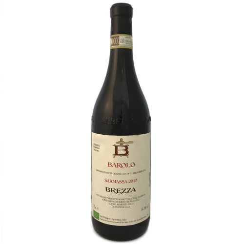 Brezza Barolo single vineyard Sarmassa 2015 medium to full bodied Italian red wine.