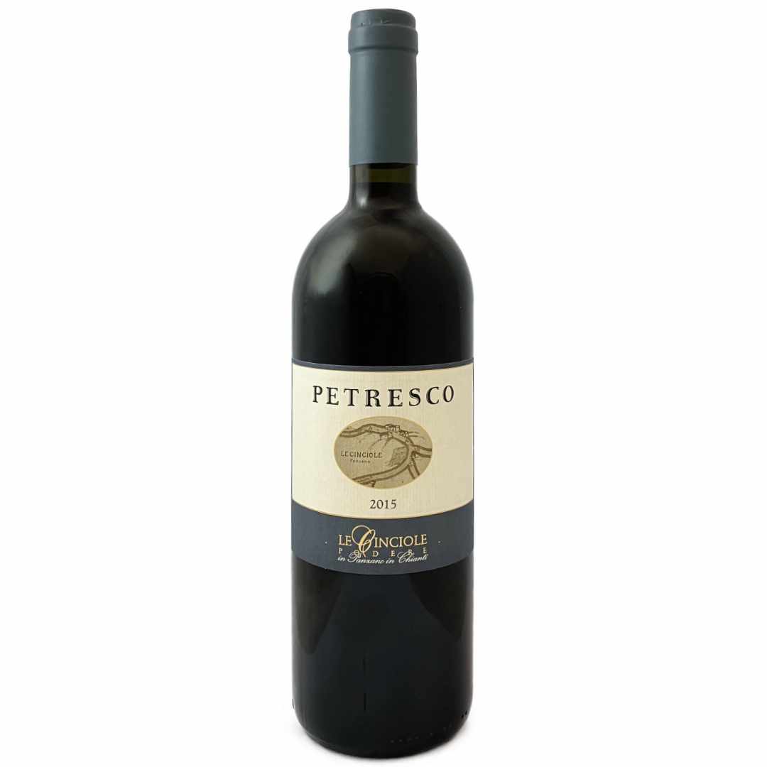 Le Cinciole Petresco 2015 single vineyard Sangiovese super-Tuscan red wine Full bodied and certified organic biodynamic farming