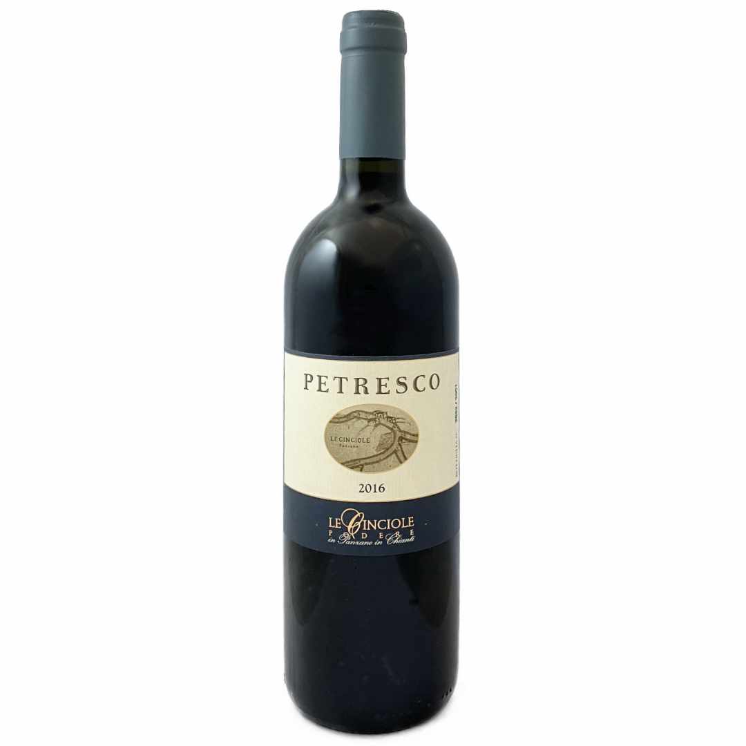 Le Cinciole Petresco 2016 single vineyard Sangiovese super-Tuscan red wine Full bodied and certified organic biodynamic farming