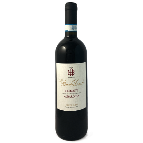 Oreste Buzio Albarosso al BarbaCarlo an iconic crossing of Barbera and Chatus otherwise known as Nebbiolo Dronero made from organically grown grapes a full bodied dry Italian red.