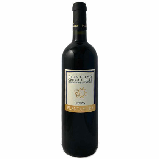 Plantamura. Gioia del Colle Primitivo Riserva Full bodied Italian wine from Puglia/Apuglia made from organically grown grown grapes