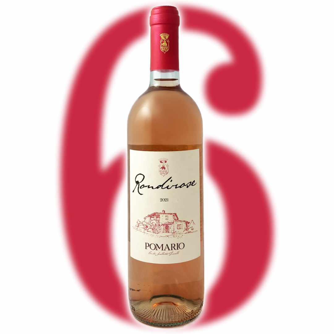 Pomario. Rondirose 2021 a dry rose from Umbria made from biodynamically grown Sangiovese. An organic wine 6 bottle offer