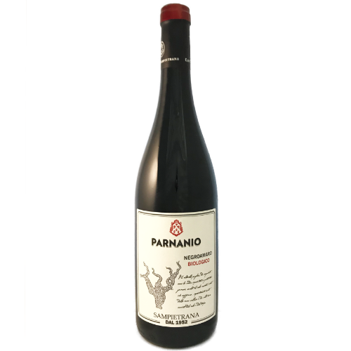 Sampietrana. Negro Amaro Biologico 'Parnanio' Full bodied dry red wine from Puglia, Italy organically farmed