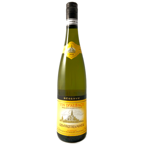 Cave de Hunawihr. Gewürztraminer Réserve dry aromatic white wine from Alsace, France