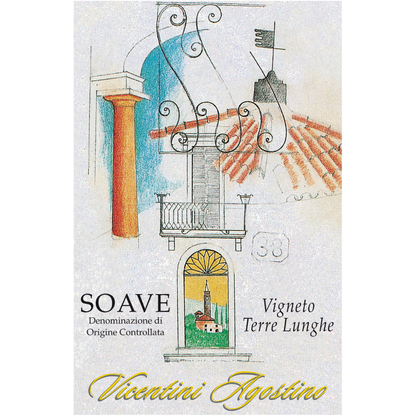 Agostino Vicentini Soave Terrelunghe Veneto Garganega Wine Label